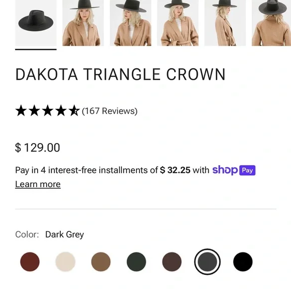 GIGI PIP Dakota Triangle Hat EUC size XL or size 61. Has adjustable band. - Picture 2 of 6